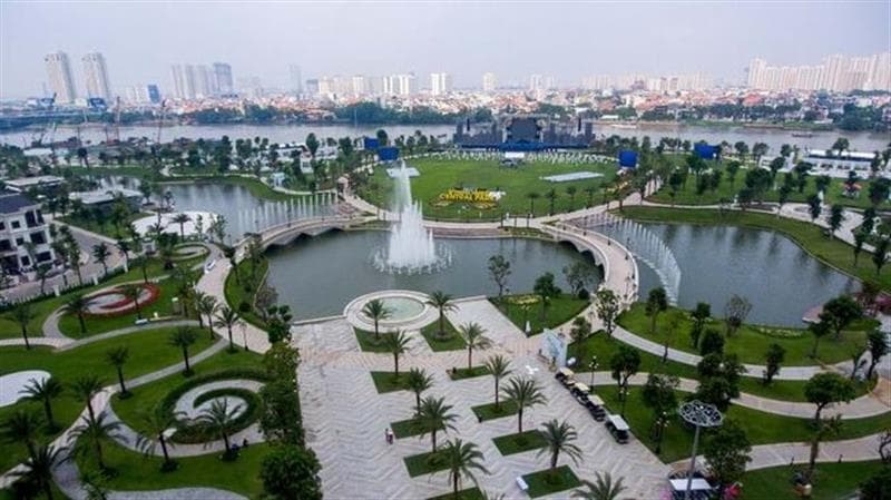 Toàn cảnh công viên Vinhomes Central Park Tân Cảng Sài Gòn